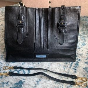 Prada Etiquette Large Glacé Calf Shoulder Bag